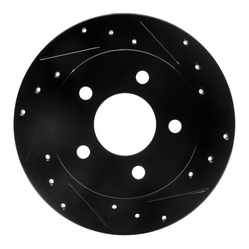 Ford Mustang Brake Rotor (1) - Rear Right - R1 Concepts - Drilled & Slotted - Black - `94-`04 Ford Mustang Brake Rotor (1) - Rear Right - R1 Concepts - Drilled & Slotted - Black - `94-`04